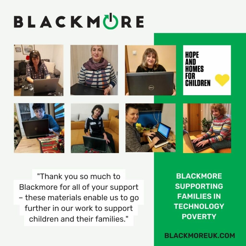 Blackmore charity donations of laptops
